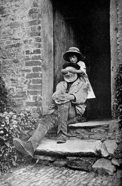 A Child with Her Grandfather, England by A. W. Cutler