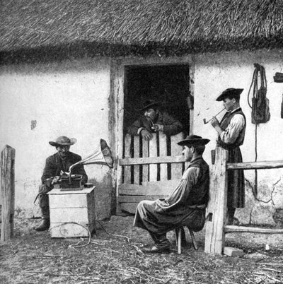 Leisure time for cowherds, Hungary, 1922 by A. W. Cutler