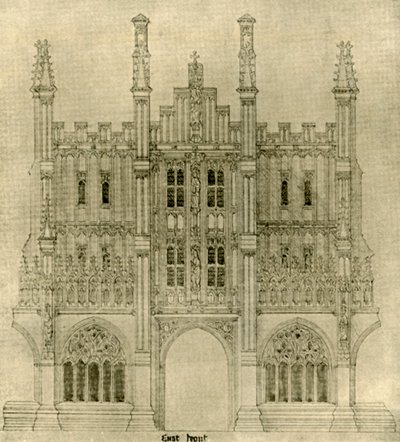 Architectural Drawing: East Front by A. W. N. Pugin