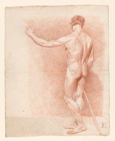Standing Male Nude, Seen from the Back by A. Waterloo (attributed to)