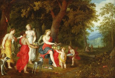 Diana and Her Maidens, after the Hunt by A. and Balen, H. van Govaerts