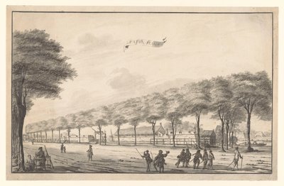 View of Fort de Waterplaats at Molenvliet in Batavia by A. de Nelly (possibly)