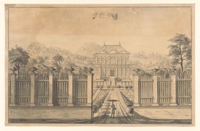 View of Bonjon Estate or Vredestein by A. de Nelly (possibly)