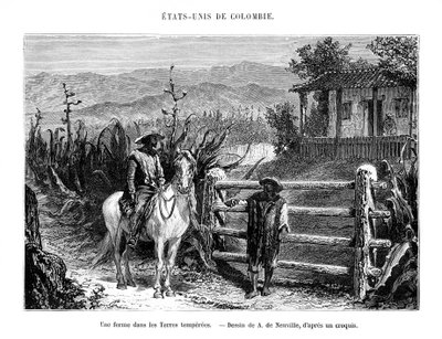 A farm, Colombia, South America by A. de Neuville