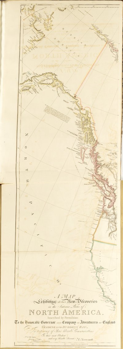 A Map Exhibiting All the New Discoveries in the Interior Parts of North America by Aaron Arrowsmith