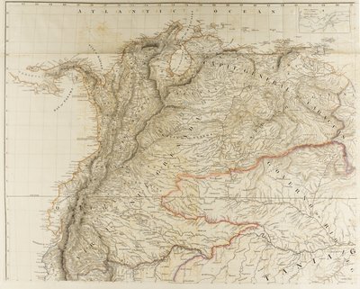 Outlines of the Physical and Political Divisions of South America by Aaron Arrowsmith