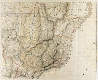 Outlines of the Physical and Political Divisions of South America by Aaron Arrowsmith