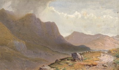 Scene between Capel Currg and Llyn Ogwen, at the Head of Nant Frangon, North Wales by Aaron Edwin Penley