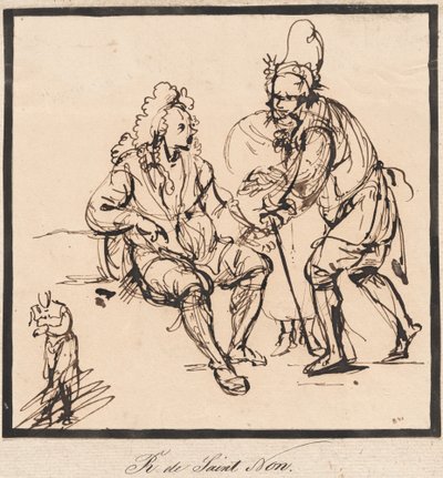 A Gardener and a Gentleman by Abbé de Saint Non Jean Claude Richard