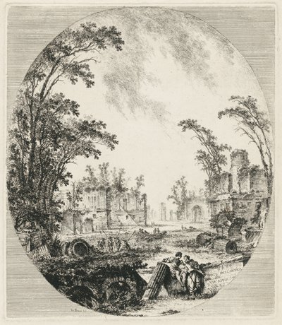 Section of the Old Appian Way by Abbé de Saint Non Jean Claude Richard after Jean Baptiste Le Prince