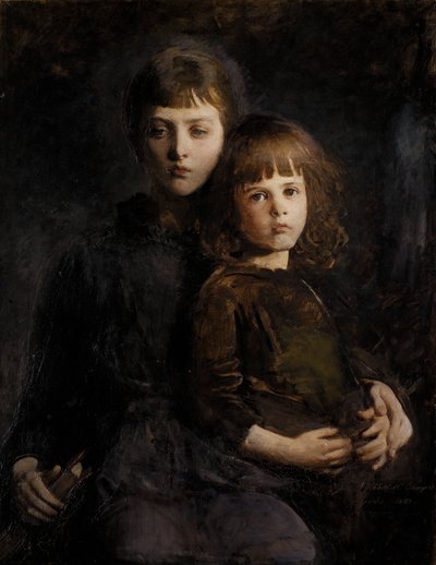 Brother and Sister Mary and Gerald Thayer by Abbott Handerson Thayer