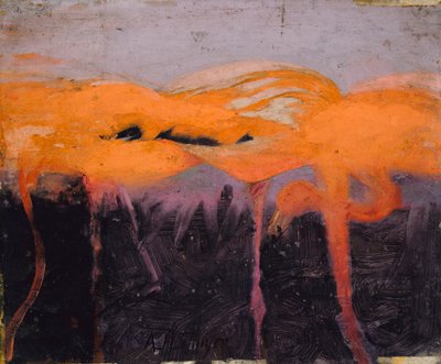 Red Flamingoes, Study for Book Concealing Coloration in the Animal Kingdom by Abbott Handerson Thayer