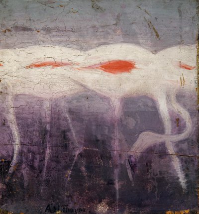 White Flamingoes, Study for Book Concealing Coloration in the Animal Kingdom by Abbott Handerson Thayer