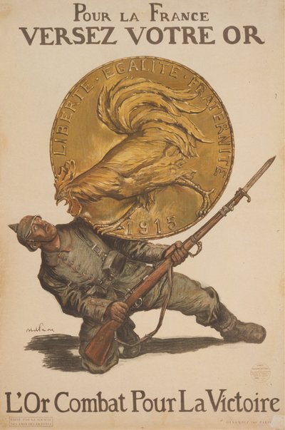 For France, donate your gold. Gold fights for victory by Abel Faivre