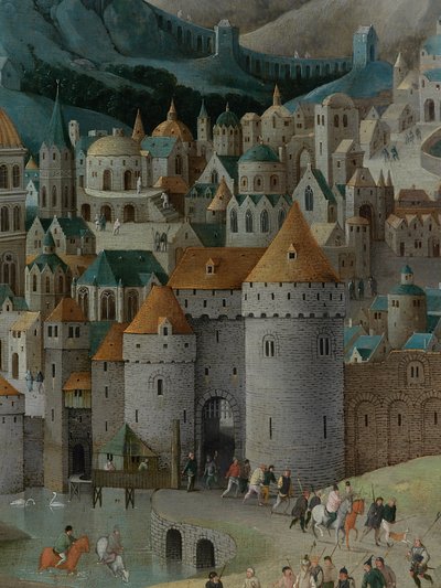 Christ Carrying the Cross (detail) by Abel Grimmer or Grimer