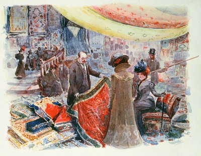 The Hall of a Department Store at the Place Clichy, Paris by Abel Truchet