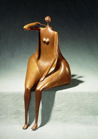Seated Woman with a Satchel by Abigail Varela