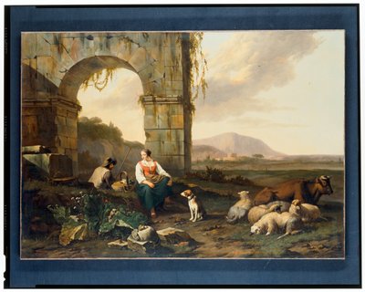 Italian Landscape with Shepherds by Abraham Jansz Begeyn