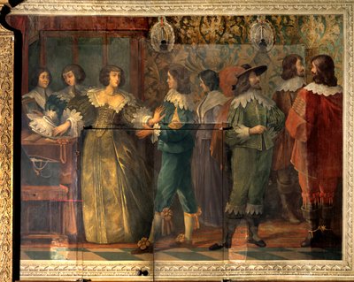 Scene of the life of Charles de Valois, Duke of Angouleme - Party scene given on the occasion of the marriage of Charles de Valois with his second wife in 1644 by Abraham (after) Bosse