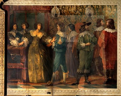 Scene of the life of Charles de Valois, Duke of Angouleme - Party scene given on the occasion of the marriage of Charles de Valois with his second wife in 1644 by Abraham (after) Bosse