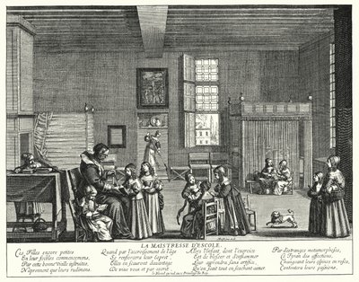 The Schoolmistress by Abraham (after) Bosse