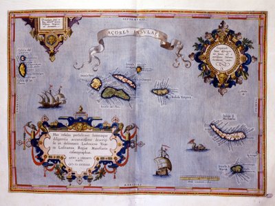 The Azores, according to the Atlas of Ortelius by Abraham (after) Ortelius