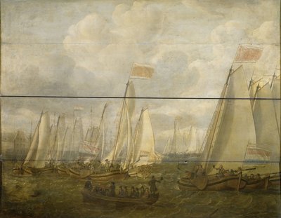Marine Pageant on the Y off Amsterdam by Abraham  Alewijn