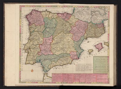 Map of Spain and Portugal by Abraham Allard