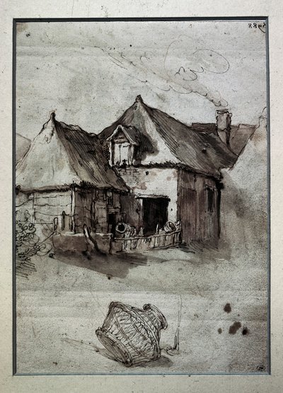 Hut with wicker basket, late 16th-early 17th century by Abraham Bloemaert