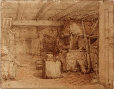 Interior of a Forge or Cooperage by Abraham Bloemaert