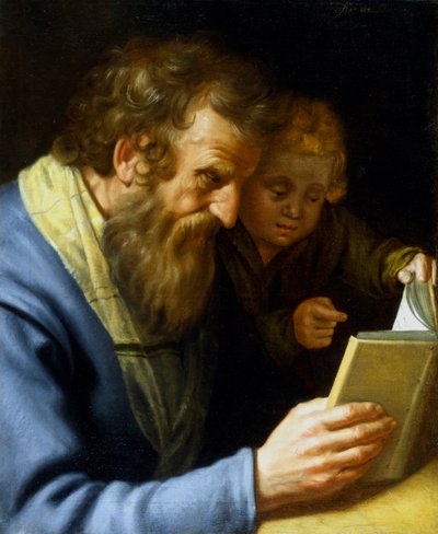 St Matthew and an Angel, 1621 by Abraham Bloemaert