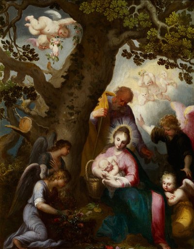 The Flight into Egypt by Abraham Bloemaert