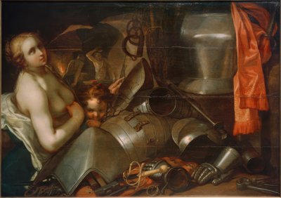 Venus and Cupid in the Forge of Vulcan by Abraham Bloemaert