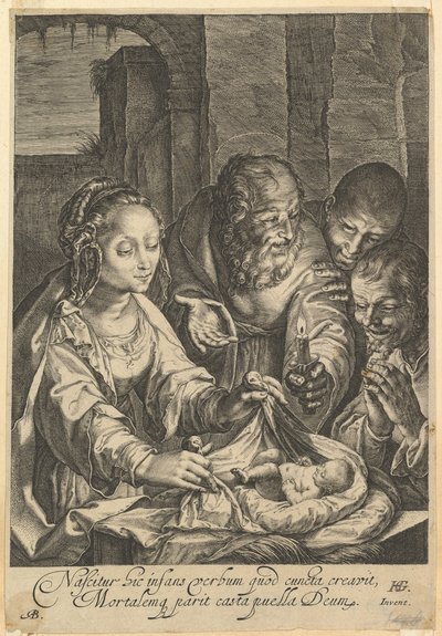 The Adoration of the Shepherds by Abraham Blooteling