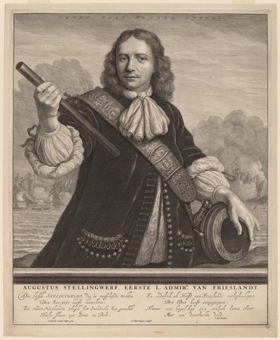 Augustus Stellingwerf, First Lord Admiral of Friesland by Abraham Blooteling after Lodewyk van der Helst