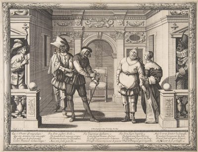 Actors at the Hotel de Bourgogne by Abraham Bosse