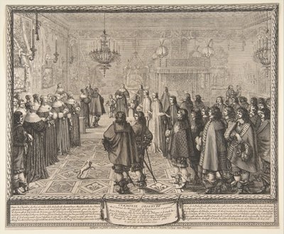 Ceremony of the Contract of Marriage between Wladyslaw IV, King of Poland, and Marie Louise by Abraham Bosse