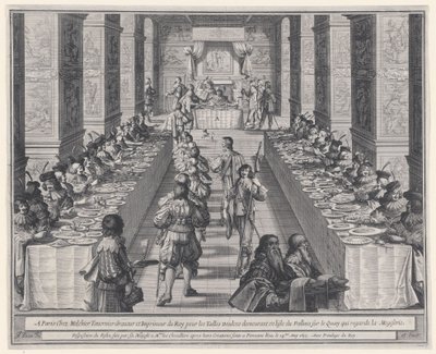 Arrangement of the Feast, from "The Order of the Holy Spirit" by Abraham Bosse
