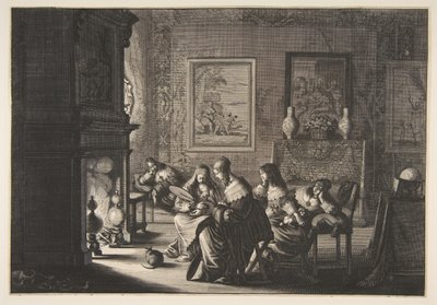 Foolish Virgins Sleeping by Abraham Bosse