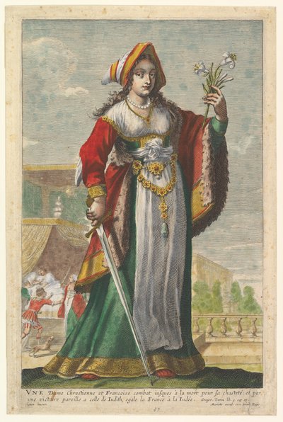 French Judith, an Illustration from Pierre Le Moyne