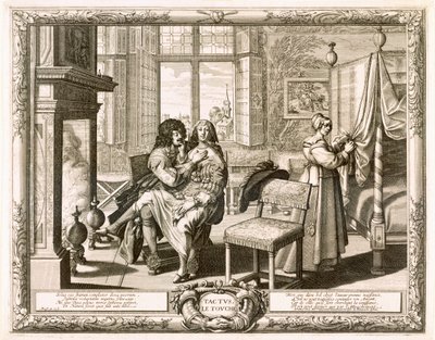 Husband with Wife Seated on Knee by Fireplace, Bosse, Abraham by Abraham Bosse