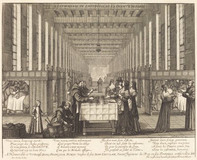 The Infirmary of the Charity Hospital of Paris by Abraham Bosse