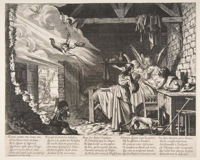 The Death of Lazarus by Abraham Bosse