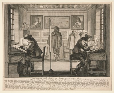The Engravers in Their Workroom, from Series The Artists in Their Workshop by Abraham Bosse