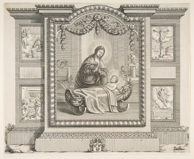 The Nativity with Scenes of The Annunciation, The Adoration of the Shepherds, The Crucifixion by Abraham Bosse