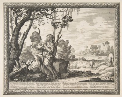 The Prodigal Son Guarding Pigs, ca. 1636 by Abraham Bosse