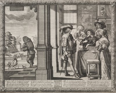 The Prodigal Son: The Prodigal Bidding His Parents Farewell by Abraham Bosse