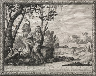 The Prodigal Son: The Prodigal Tending the Pigs by Abraham Bosse