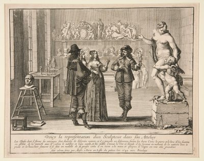 The Sculptor in His Studio, from series of Artists in their Studios by Abraham Bosse