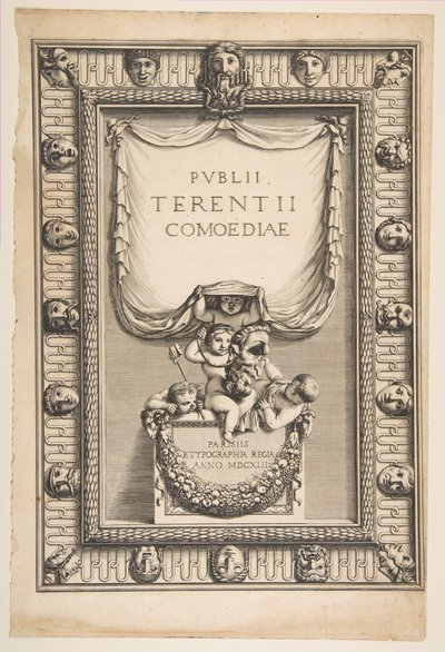 Title Page: Comedies of Terence (Publii Terentii Comoediae) by Abraham Bosse